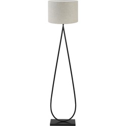 Vloerlamp Tamsu/Livigno - Zwart/Naturel - Ø40x167cm