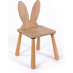Kinderstoel met konijnenrugleuning L30 cm - MAEL