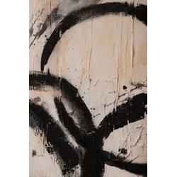 PTMD Wanddecoratie Jor - 120x4x120 cm - Paint - Zwart