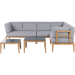 RIMA II - Loungeset voor 5 - Bruin - Aluminium