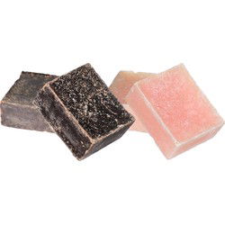 Ideas4seasons Amberblokjes/geurblokjes - roos en ylang ylang - 6x stuks - huisparfum - Amberblokjes
