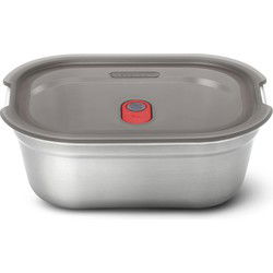 Zwart+Blum Stalen Voedseldoos Klein - 173x127x65mm - Grijs/Rood