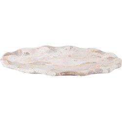 Dienblad Waved Oval - Bruin - Bruin - 31x21x3cm
