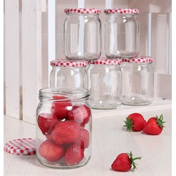 Weckpotten/inmaak potten - 24x - glas - 540 ml - schroefdeksel - Weckpotten