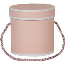 Clayre & Eef Geschenkdoos Ø 12x12 cm Roze Karton Rond