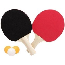 Orange85 Tafeltennisset - Ping Pong - met Pingpongballen - 5-Delig - Rood - Zwart - 15x25x0.5 cm - Kunststof