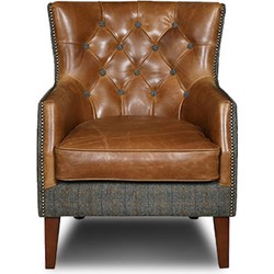 Chesterfield Harris Tweed Sedum fauteuil
