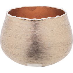 Cosy @ Home Waxinelichthouder - rose goud - aluminium - 10 cm - Waxinelichtjeshouders