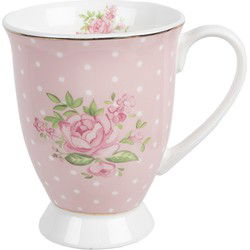 Clayre & Eef Mok Roze Paars Porselein Rozen