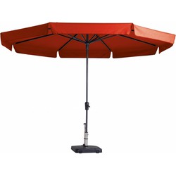 Stokparasol Syros dia. 350 cm brick red zonwering - Madison