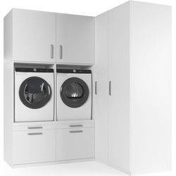 Wasophoogte Wasmachine Kast Milan – Pure Wit