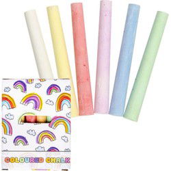 Decopatent 20 STUKS Kleine 12-Delige Regenboog Stoepkrijt in Doosje - Uitdeelcadeaus - Speelgoed Traktatie Uitdeelcadeautjes voor kinderen