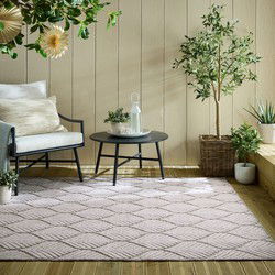 Buitenkleed Elm Leaf - Voor binnen &amp; buiten - Naturel - 120x170 cm