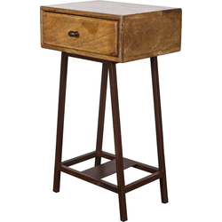 BePureHome Skybox Sidetable - Hout/Metaal - Naturel - 70x45x30