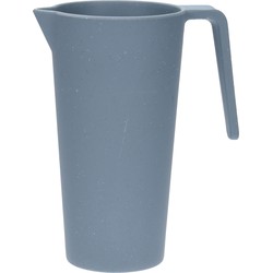 Schenkkan/waterkan - blauw - 1500 ML - melamine - D10 x H21 cm - Schenkkannen