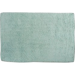 MSV Badkamerkleedje/badmat voor op de vloer - mintgroen - 45 x 70 cm - Badmatjes