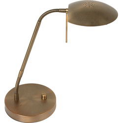 Mexlite - tafellamp - Eloi - brons - glas metaal - Ø 17cm - LED - 1315BR