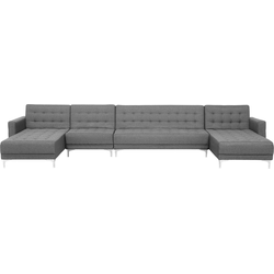 Beliani ABERDEEN - Modulaire Sofa-Grijs-Polyester