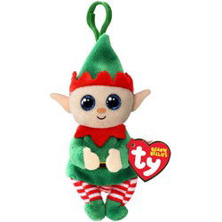 TY Ty Beanie Boo's Clip Christmas Elf Green Belly 7cm