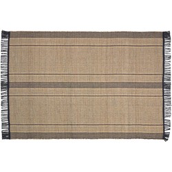 Kave Home - Vloerkleed Brunilda zwart en bruin 160 x 230 cm