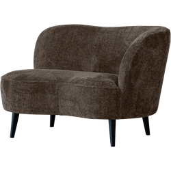 WOOOD Sara Lounge Fauteuil Rechts - Geweven Stof - Bruin - 71x112x81