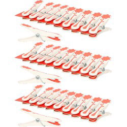 Concorde wasknijpers - 30x - rood - kunststof - 8 cm - Knijpers