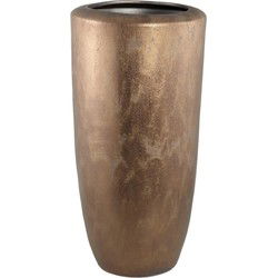 PTMD Bloempot Kyleigh - 37x37x77 cm - Keramiek - Brons