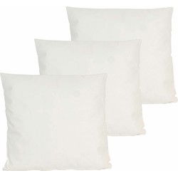 Anna's collection buitenkussen - 3x - Ivoor wit - 60 x 60 cm - Sierkussens