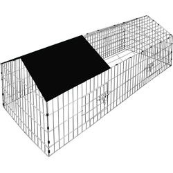 Monzana Konijnenhok - Konijnenren Zwart - Hamsterkooi - Rattenkooi 180x75cm