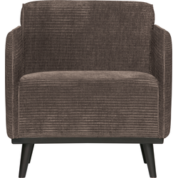 BePureHome Statement Fauteuil Met Arm - Ribstof - Taupe - 77x72x93