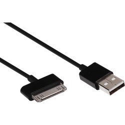 Apple 30-polig (mannelijk) naar usb 2.0 a (mannelijk) kabel zwart 1 m