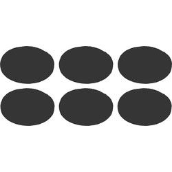 AMIG Anti-krasvilt - 16x - zwart - 28 mm - rond - zelfklevend - meubel beschermvilt - Meubelviltjes