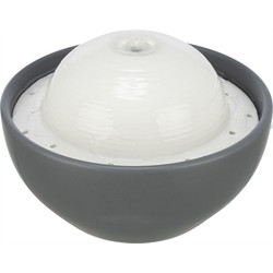 TRIXIE VITAL DOME DRINKFONTEIN KERAMIEK GRIJS / WIT 1,5 LTR 20X10X20 CM