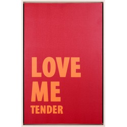 Wanddecoratie Love Me Tender Medium - Rood - 60x40x3.2cm