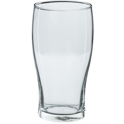 Set van 4x stuks grote bierglazen pint transparant 570 ml - 9 x 16 cm - Bierglazen