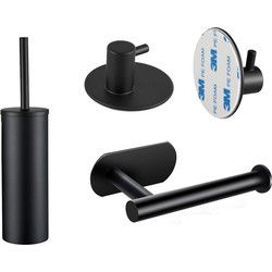 XIVADA Toilet set - Toiletborstel - Wc rolhouder - Handdoekhaken