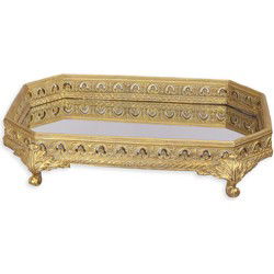 A RESIN TRAY WITH MIRROR INLAY