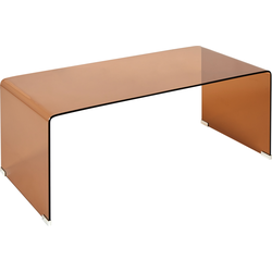 Beliani KENDALL - Salontafel-Bruin-Veiligheidsglas