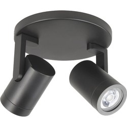 Highlight - Halo Spot - Plafondlamp - GU10 - 17 x 17  x 11,5cm - Zwart
