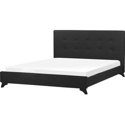 AMBASSADOR  - Tweepersoonsbed - Zwart - 160 x 200 cm - Chenille
