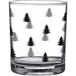 Clayre & Eef Waterglas  230 ml Glas Kerstbomen Drinkbeker