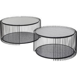 Salontafel Wire Double Bubble Black (2/set)