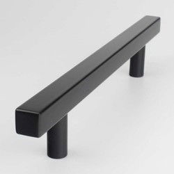 Deurgreep Krystle - zwart - 128 mm - Industrieel - Handgreep - Kastgreep - Ladegreep
