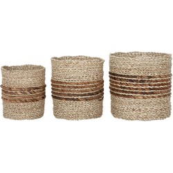 MUST Living Baskets Carvoeiro small, set of 3,19xØ20 cm / 19xØ17 cm / 16xØ14 cm