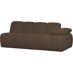 WOOOD Mojo 2-Zits Bank Met Arm Rechts - Bouclé - Bruin - 74x200x97