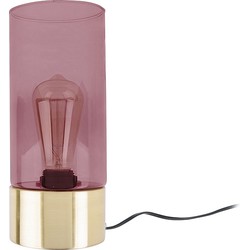 Leitmotiv LAX Tafellamp Glas 24,5 x Ø12 cm - Roze