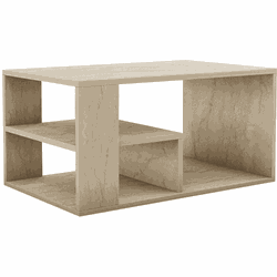 Salontafel met planken, travertin decor L80 cm - EROS