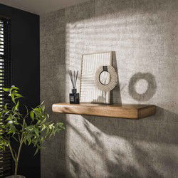 Wandplank Kacie 118 cm mangohout zandkleur