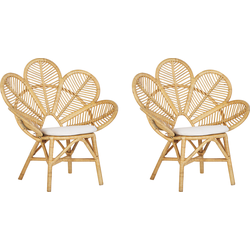 Beliani FLORENTINE - Fauteuil-Natuurlijk-Rotan