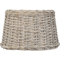 Clayre & Eef Lampenkap Hanglamp  Ø 30x19 cm Beige Rotan Rond Rieten Lampenkap